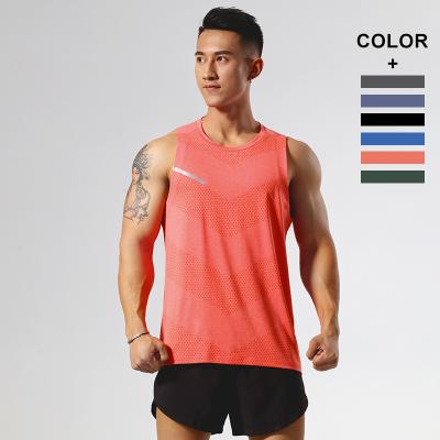 China M-3XL Logo Gym Vest Quick Dry Muscle Singlets Tank Tops Custom Fitness Shirt Mens QUICK DRY Sleeveless Tank Tops for sale