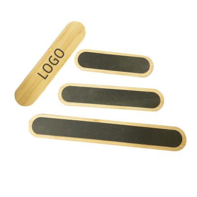 China Bamboo+Sandpaper Customized Rectangle High Quality Bamboo Durability Nail Folder Sandpaper Bamboo Nail Folder for sale