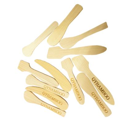 China Europe Custom Price Bamboo Wood Cosmetic Face Scroop Scraper Cosmetic Facial Cream Tools Spatula LOGO Good for sale