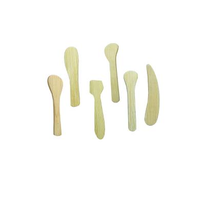 China China Logo Custom Natural Bamboo Spoon Mask Spoon DIY Face Mask Spatula Face Cream Scraper Packing Mask Tool Scraper For Cosmetic for sale