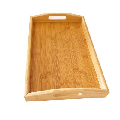 China Cheap Wholesale Natural Bamboo Tray Eco Friendly Woven Bamboo Serving Trays Bamboo Serving Trays for sale