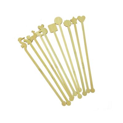 China Disposable Custom Bamboo Stirrer Tea Bamboo Cocktail Cocktail Drinkware Coffee Sticks Stirring Rod Drink Stirrers for sale