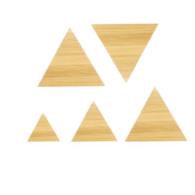 China China White Unfinished Laser Cut Bamboo Piece Premium Durable Unfinished Triangle Painting DIY Triangle for sale