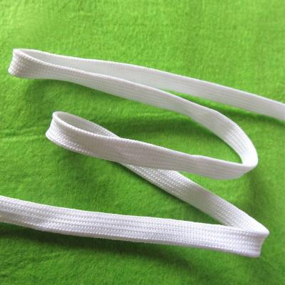 China YQ-RF01 2020 good quality viable color 1cm100% polyester black white flat rope for sale for sale