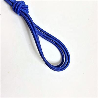 China YRS47 Polyester Sustainable Blue Elastic Draw Rope Twine With Transparent Plastic Head 2mm*42m for sale