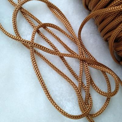 China YQ-RY77 Brown Color 5mm Cord Rope Raincoat Sustainable Hat Rope for sale