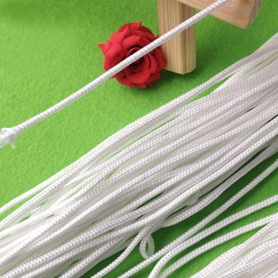 China YQ-RY59 Sustainable 3mm Off White Rope 8 Strand Nylon Rope For Case Bags Clothes for sale