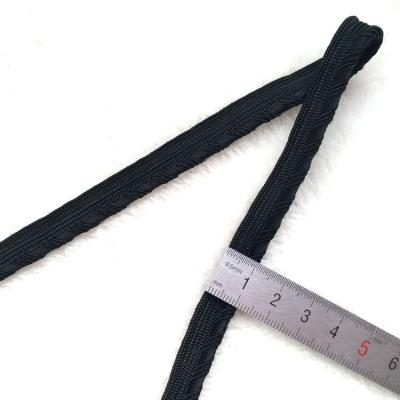 China Fashion And Durable Black YWP06 10mm Hollow Rope Edge-Packing Piping Tape for sale