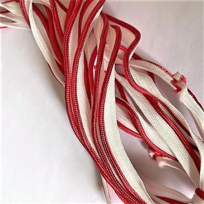 China YWP18 Good Quality Viable Wholesale White Background With Red Edge Polyester Piping Tape Width 1.0 Cm for sale