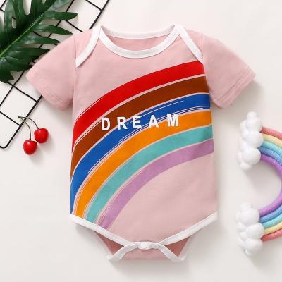 China Spandex / Cotton Toddlers Short Sleeve Summer Cotton Clothing Infants Clothes Babies Romper for sale