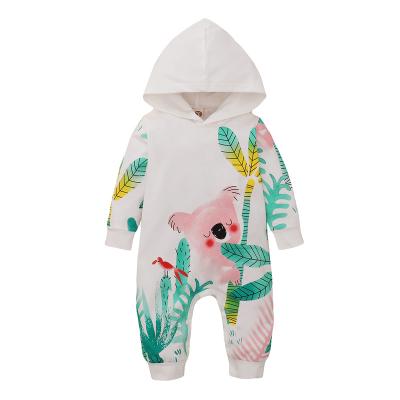 China Cute Newborn Baby Clothes Long Sleeve Baby Romper Jumpsuit With Hat for sale