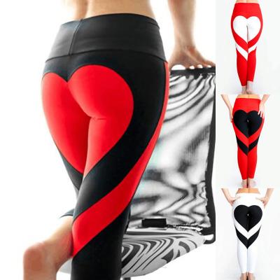 China Breathable Heart Pattern Women Sport Fitness Butt Leggings Crac! crack! for sale