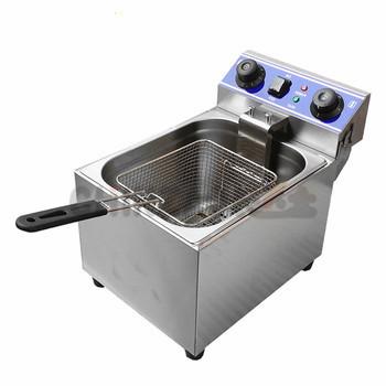 China Restaurant Mini Deep Fryer Tornado Potato Deep Fryer Electric Ventless Deep Fryer Stainless Steel for sale