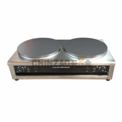 China Hotels Commercial Non-stick Double Pan Electric Pancake Maker Machine for sale