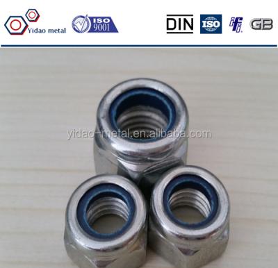 China White Nylon Stainless Steel DIN 985 Ring Self Lock Nut DIN985 Nylon Insert Locknut / Blue DIN 982 Ring for sale