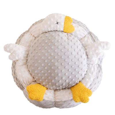 China New fashion duck fashion plush kawaii toy super soft cute goose plush chair rice cushion for sale