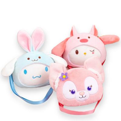 China White Fashion Plush Cartoon Characters Dog Plush Backpack Small Stuffed Toy for sale