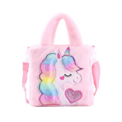 China Fashion Unicorn Single Plush Shoulder Bag School Backpack Plush Toy for Girls for sale