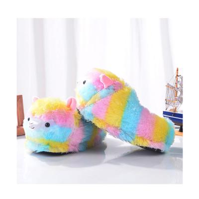 China Alpaca Hair Warm Home Cotton Winter Slippers Plush Shoes Animal Slippers for sale