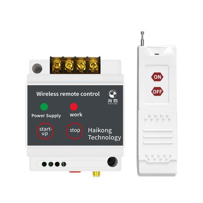 China High Sensitivity Wireless Switch 1 Transmitter+ 1 Remote Control Receiver Best Price 220v 40a RF Relay 433 MHz Remote Controller for sale