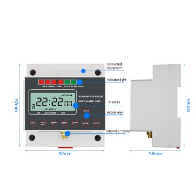 China Puffin 220V Timing Intelligent Two-phase Switch Controller Microcomputer Time-Controlled Switch Remote Control Water Pump 92mm*97mm*58mm for sale