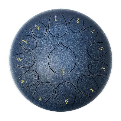 China Carbon Steel Support ODM/OEM Tongue Drum 12 Inch 13 Notes Steel Tongue Drum With Musical Wholesale For Yoga for sale