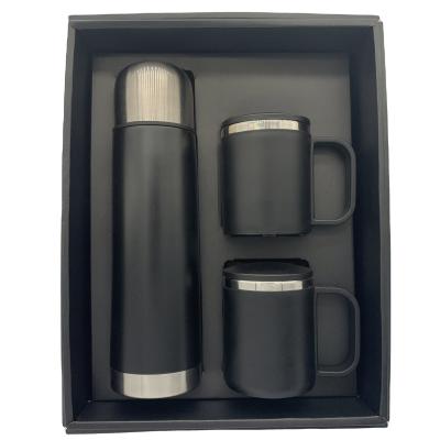 China 2021 New Year Business PORTABLE Bottle Set Stainless Steel Vacuum Flasks Gift Sets for sale