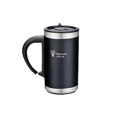 China Sustainable Hot Sale Stainless Steel Double Layer Heat Insulation Coffee Mug With Lid for sale