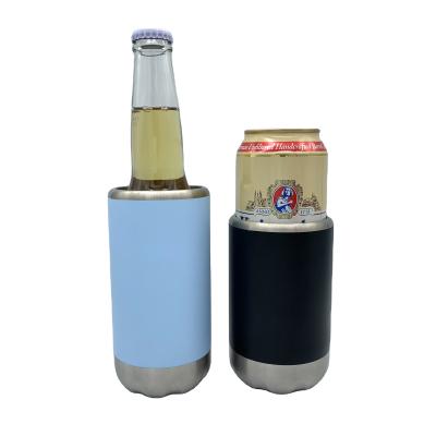 China PORTABLE 12oz Beer Bottle Holder Wine Cooler Bag Insulated Stainless Steel Box Cooler for sale