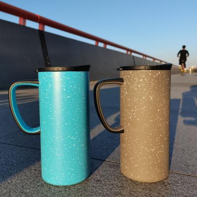 China 2021 Success 16oz Stainless Steel Travel Tumbler Coffee Mug Wine Cup Viable Coffee Mug With Handle for sale