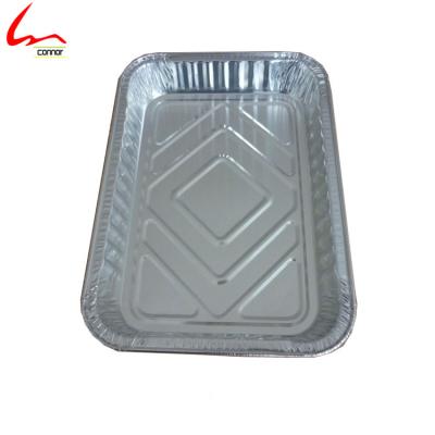 China Rectangle Disposable Oven And Microwave Dishes In Aluminum for sale