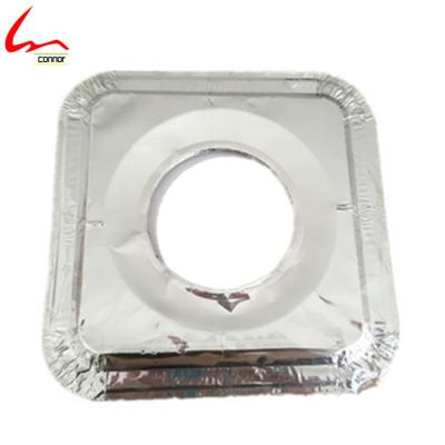 China Food 8 1/2 Inch Square Aluminum Foil Disposable Kitchen Used Gas Stove Protector for sale