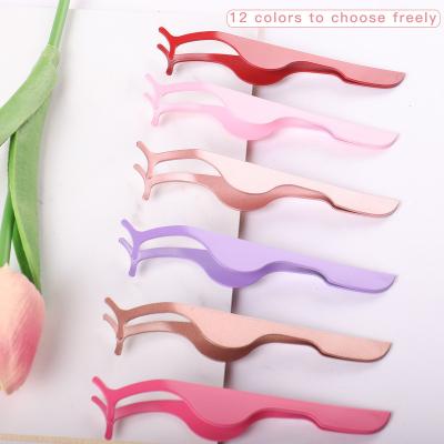 China Wholesale Full Volume Stainless Steel Eyelash Tweezers Keep Your Hands From Shaking Make Up Tools Custom Logo Eyelash Tweezers Manufacturer for sale