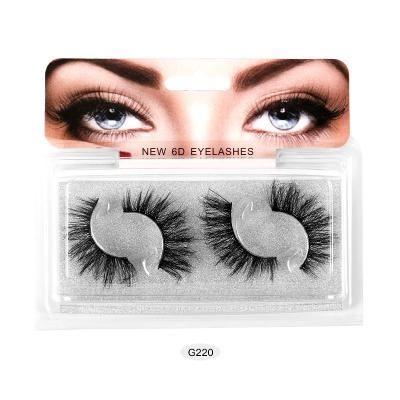 China Hot Selling 2 Pairs Quality Eyelash Extension Products 6D Curl Full Volume Custom Mink Eyelashes Vendor Private Label Lashes for sale