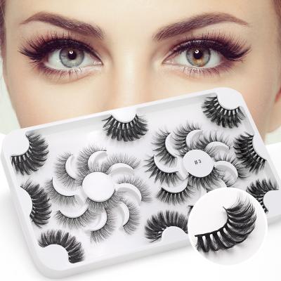 China Natural Long Mink Full Strip Handmade Lashes 8D Matte Black Convenient Eyelash Unique 18 Pair Cheap Female Daily Accessories for sale