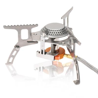 China Outdoor Stainless Steel Gas Stove Camping Gas Burner Folding Electronic Stove Increasing Portable Collapsible Split Stoves 3500W for sale