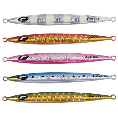 China 100g 150g 200g 250g 300g Fishing Lure Slow Baiting Long Sinker Slow Bait Casting Jerkbait Artificial Spinner Jig Hook Spoon for sale