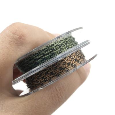 China 10m Hook Link Sink Carp Fishing Lead Free Woven Leads Camouflage Green Brown Hair Rig Leadcore Hooklink Fishing Line for sale