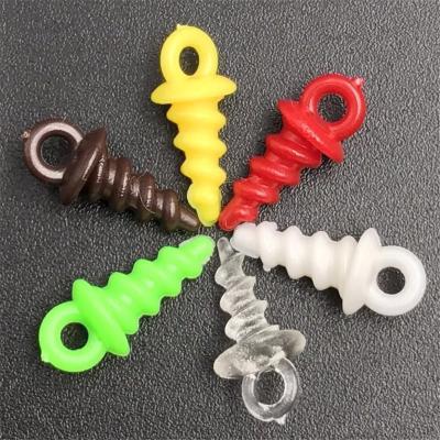 China carp fishing accessories pop pegs plastic bait screws for hair rigs booms end tackle bait screws for sale