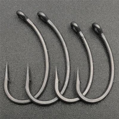 China Carp Hook Fishing Carp Hook PTEF Coating Curved Leg Clamp Gnippen Brand Barbed Quality For CHOD Hair Rigs for sale