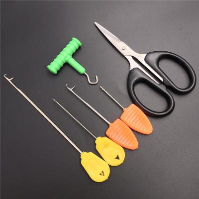 China Carp Fishing Rig Tools Baiting Needles Bait Drill Scissor Knot Puller Splicer Accessories End Tackle Needle for sale