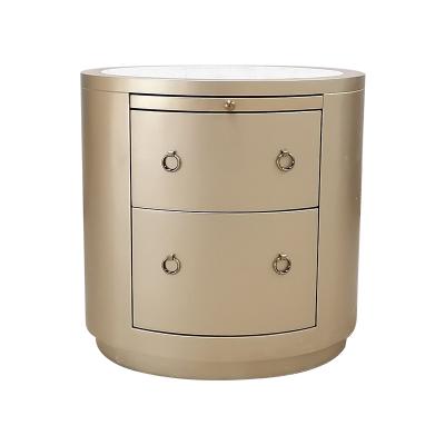 China (Others) American Hot Selling Adjustable Bedroom Bedside Table Light Luxury Solid Wood Small Family Size And Color Can Be Customized for sale