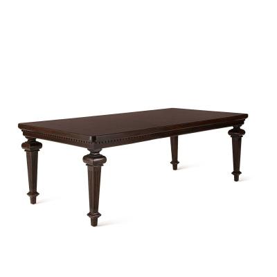 China Rustic French American Country Dining Table Most Popular Soild Wooden Rectangular Small Retro Dining Table Family for sale