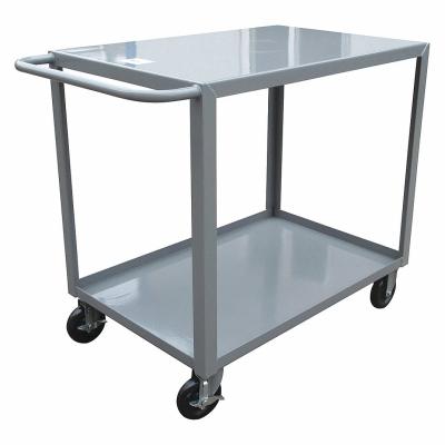 China 1200 Pounds 2 Tier Platform Trolley Metal Utility Cart 1200lb Load for sale