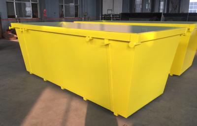 China OEM Yellow Metal Skip Bin 10M3 Construction Waste Bins Customized for sale