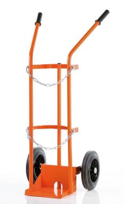 China Orange 20ltr 50ltr Propane Cylinder Dolly Oxygen Tank Cart With Wheels for sale