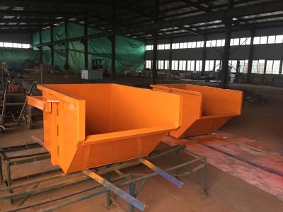 China 1 Yard Crane Boat Skip 3000lbs Self Dumping Skip Pan For Solid Waste for sale