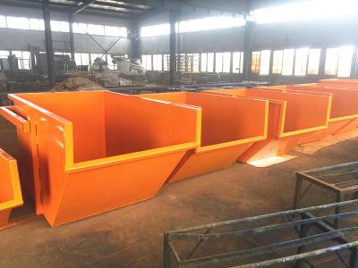 China Self Dumping Dumpsters Crane Boat Skip 4 Yard Customized With Your Logo for sale