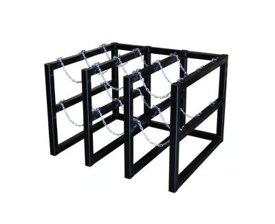 China 9 Tank Gas Cylinder Rack 3 Wide By 3 Deep Air Cylinder Storage Rack for sale