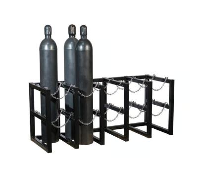 China 10 Tank Gas Cylinder Storage Rack 5 Wide By 2 Deep Metal Fab Products for sale